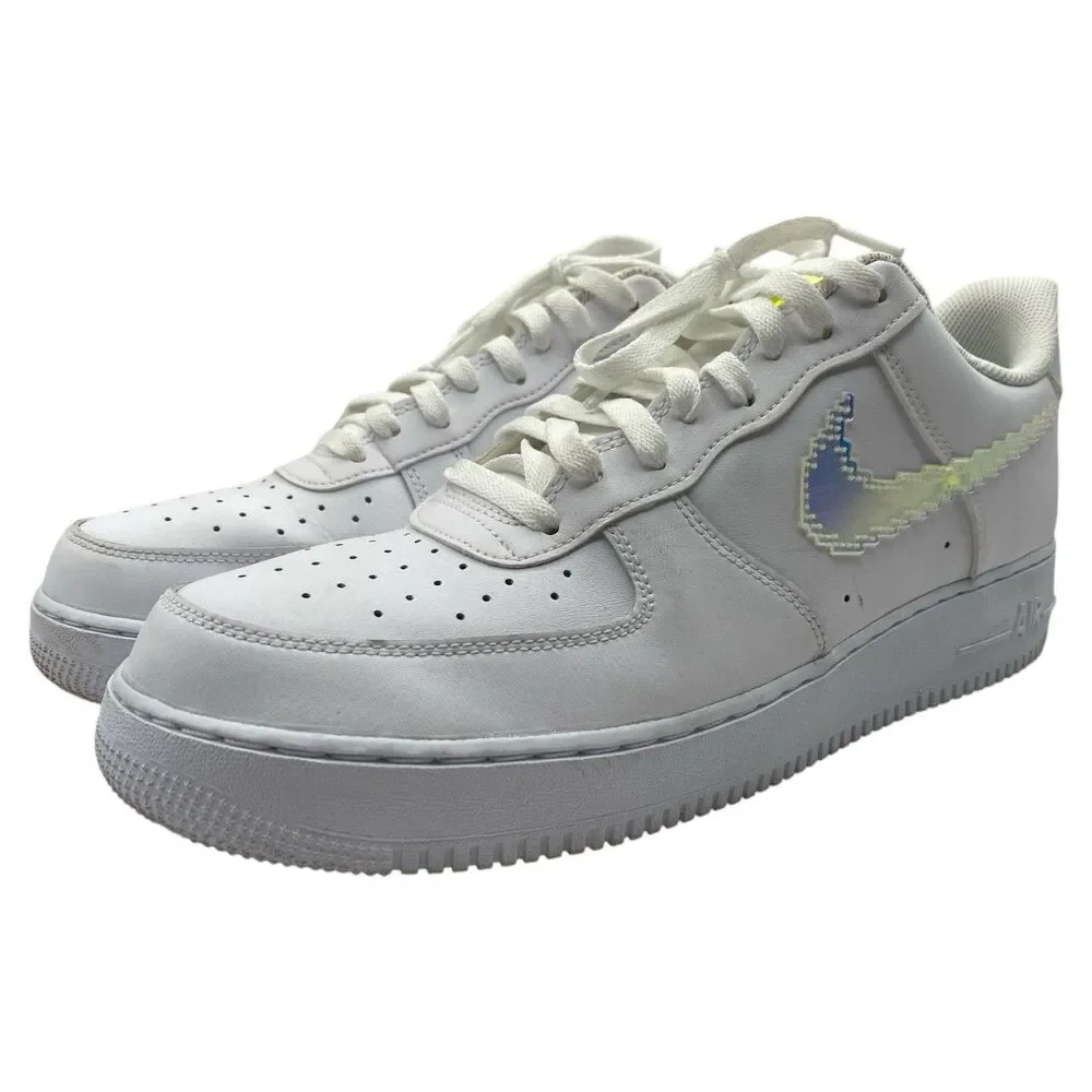Nike Air Force 1 Low Iridescent Pixel White Multicolor CV1699-100 Men's Size 13